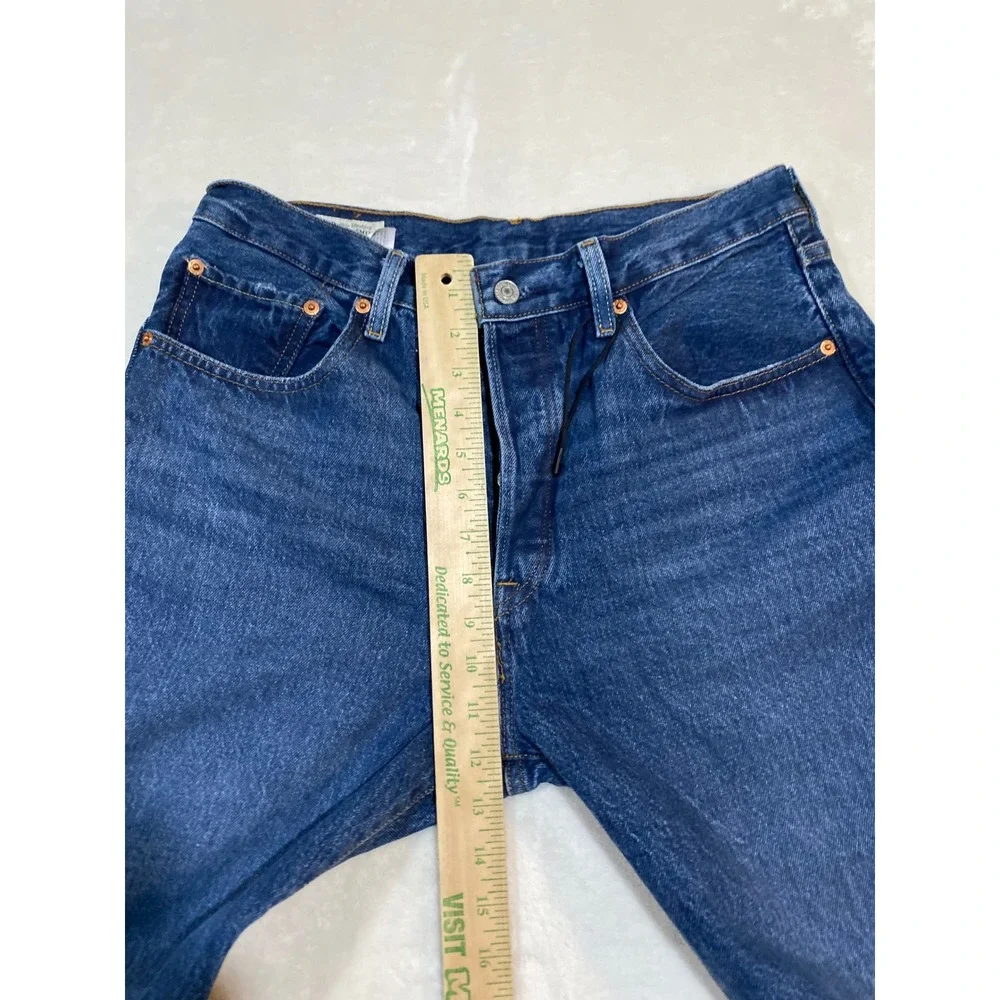 Levi's Premium 501 Original Fit Jeans Mens 30x28 Blue Denim Button Fly Straight